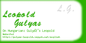 leopold gulyas business card